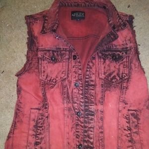 *FINAL MARKDOWN* Red men's denim vest